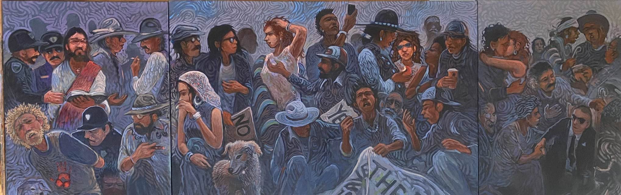 The Quiet Struggle painting by Shonto Begay.