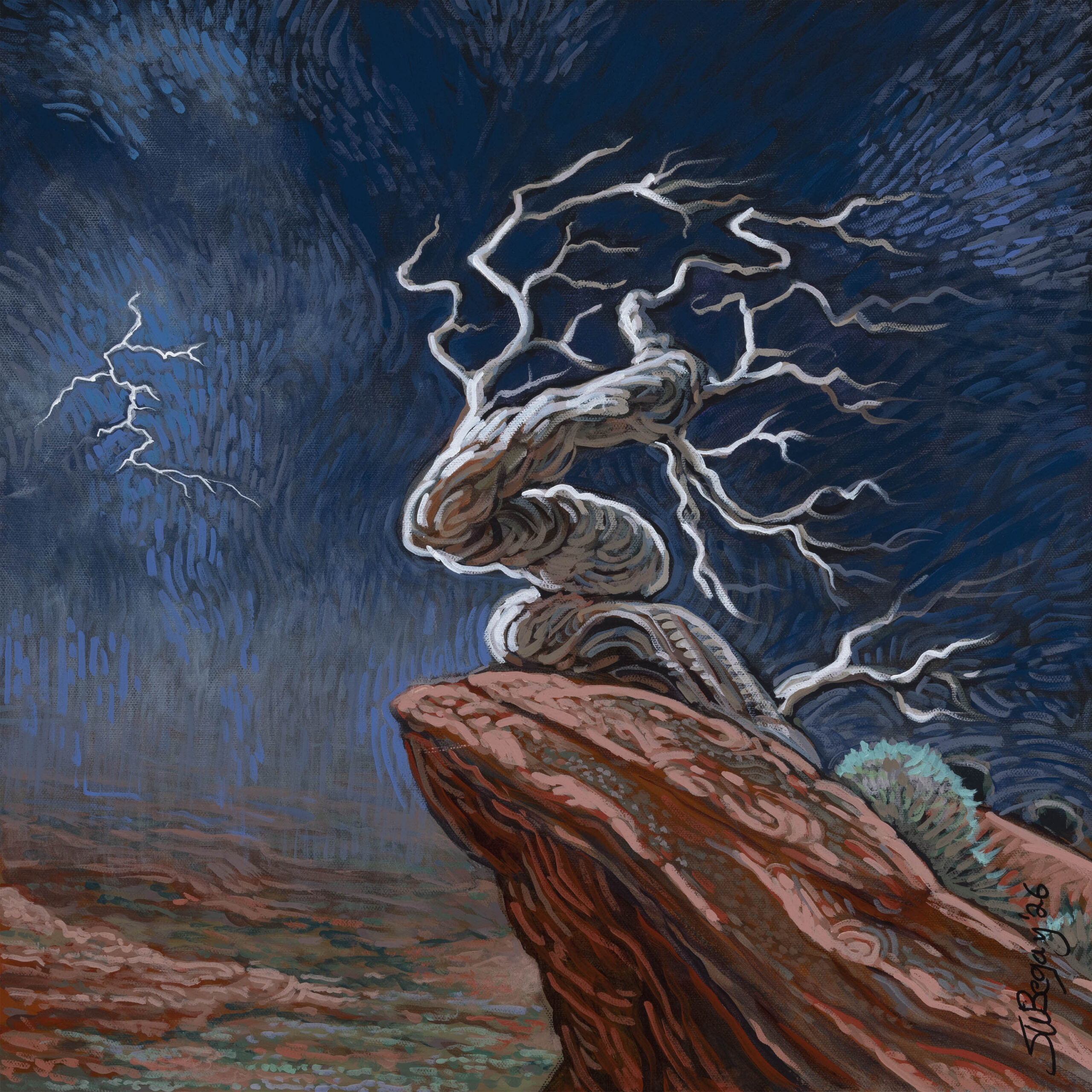 Lighting Dance painting by Shonto Begay.