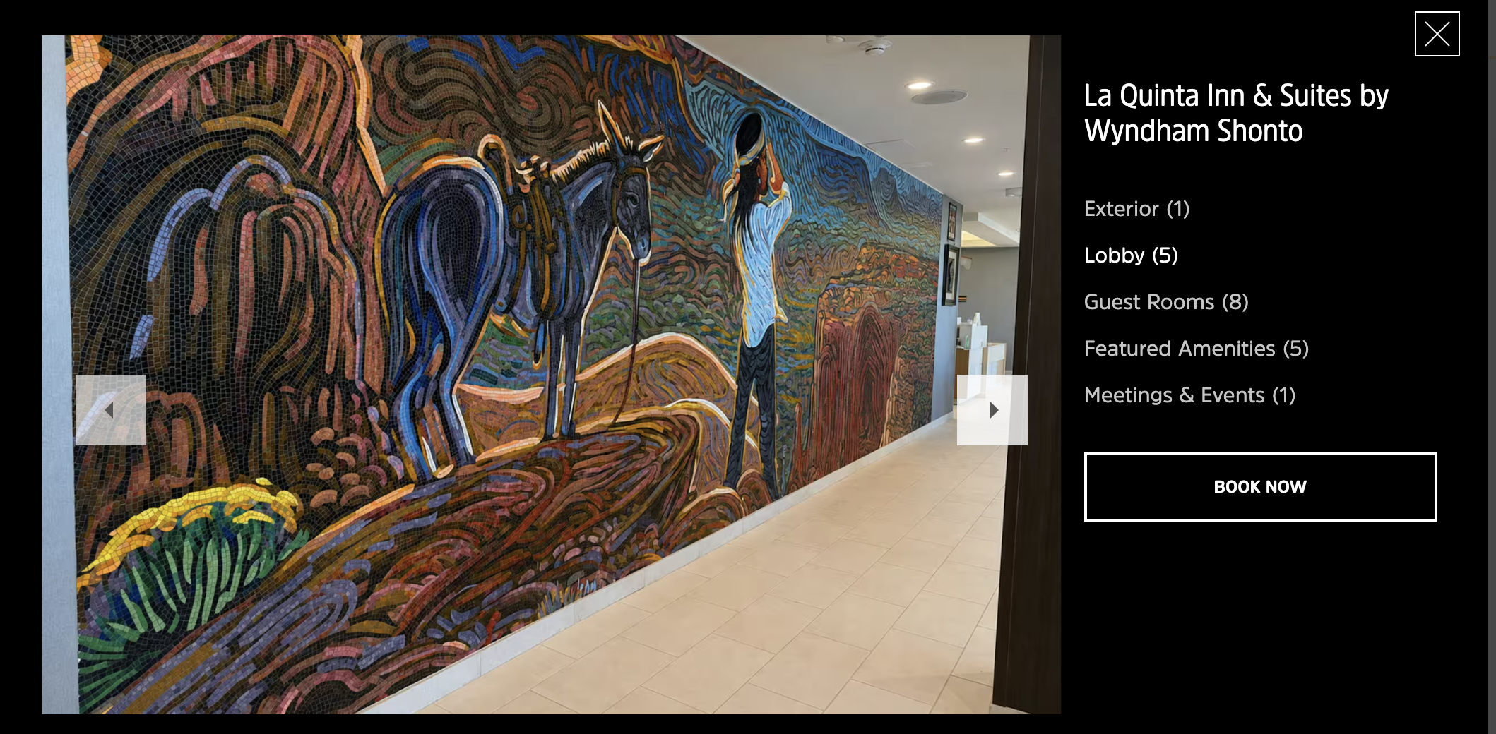 La Quinta Inn & Suites Wyndham hotel mural by Shonto BEgay.